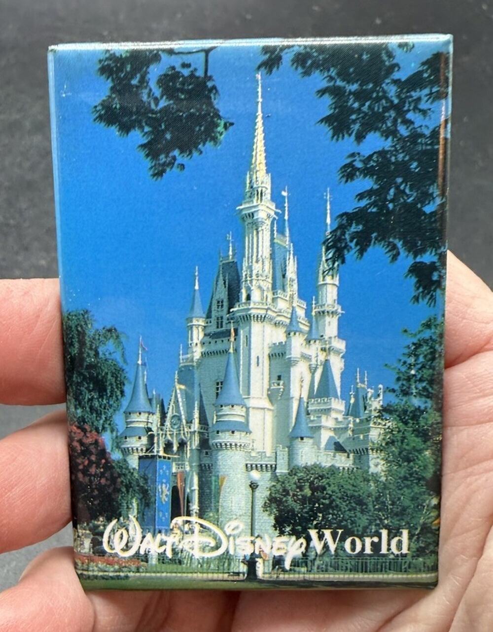 Walt Disney World Vintage 1990 Fridge Magnet Cinderella Castle Photo S1